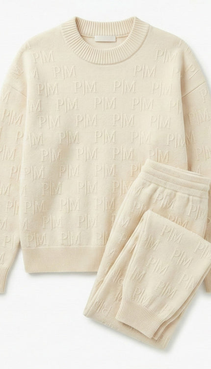PM Monogram Knit — Beige
