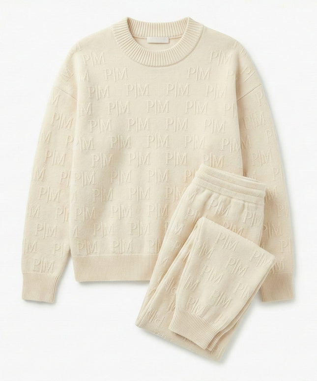 PM Monogram Knit — Beige