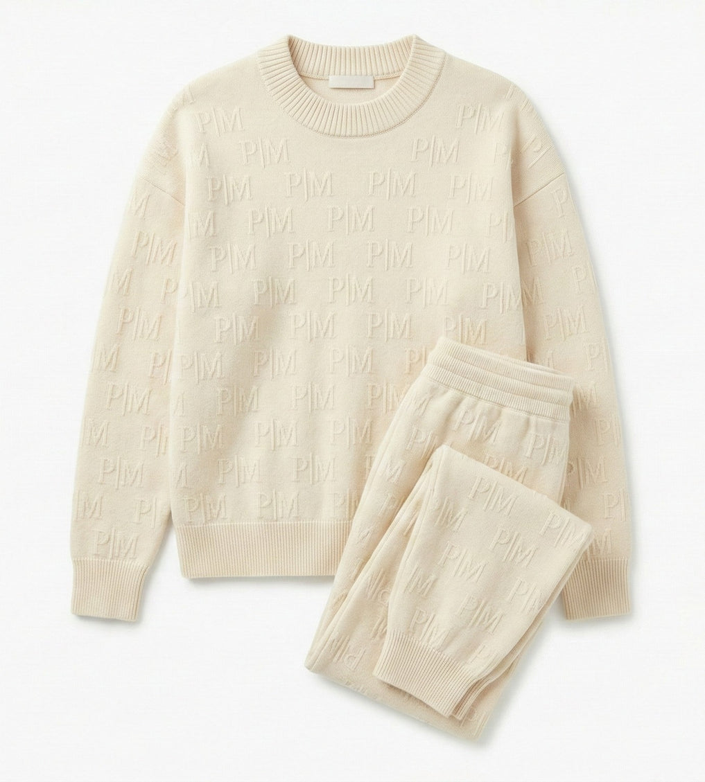 PM Monogram Knit — Beige