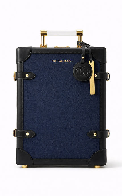 The P|M Diplomat Canvas Vanity Trunk - Navy Edition