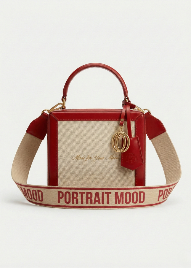 The P|M Frame Square Top-Handle - Scarlet & Sand Edition