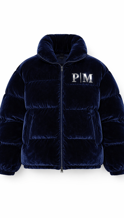 The P|M Midnight Velvet Puffer - Navy Edition