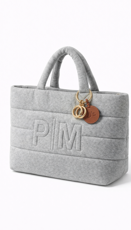 The P|M Studio Puffer Tote - Heather Grey Edition