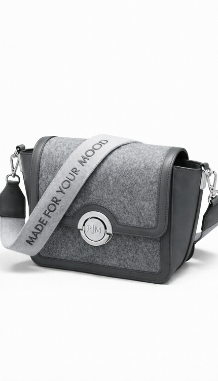 P|M BALANCE Shoulder Bag - Concrete Grey Mixed-Media