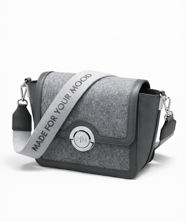 P|M BALANCE Shoulder Bag - Concrete Grey Mixed-Media