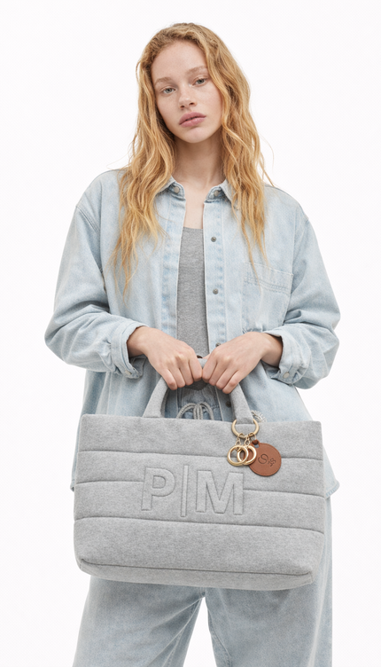 The P|M Studio Puffer Tote - Heather Grey Edition