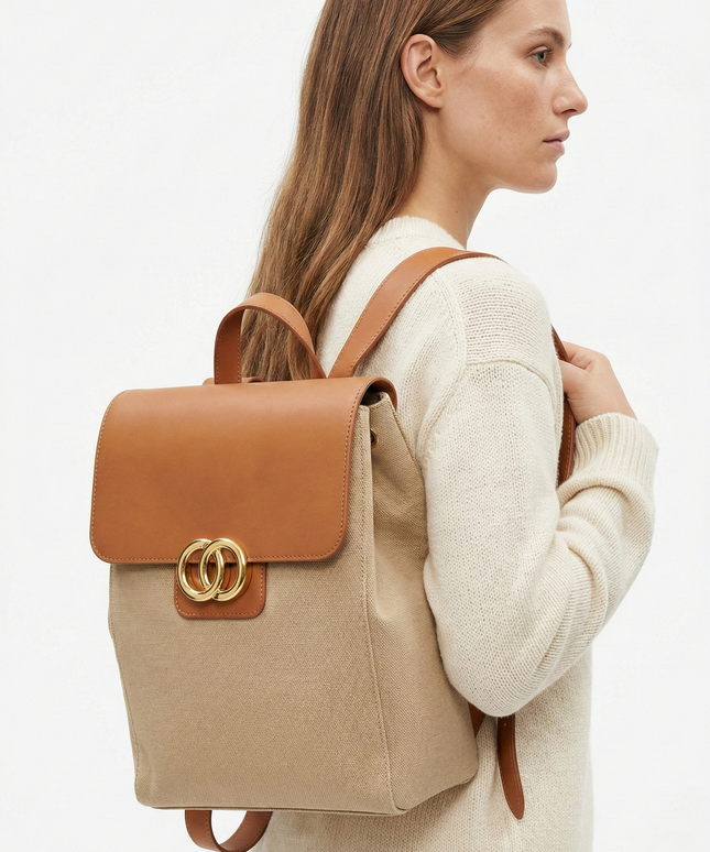 The P|M Journey City Backpack - Sand & Cognac Edition