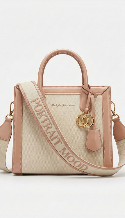 The P|M Gallery Frame Tote - Blush & Sand Edition