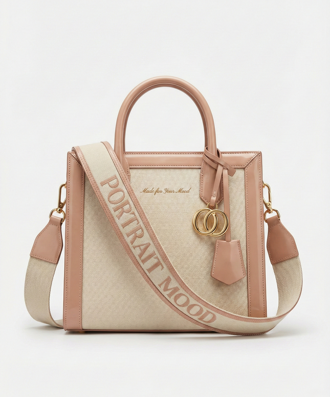 The P|M Gallery Frame Tote - Blush & Sand Edition