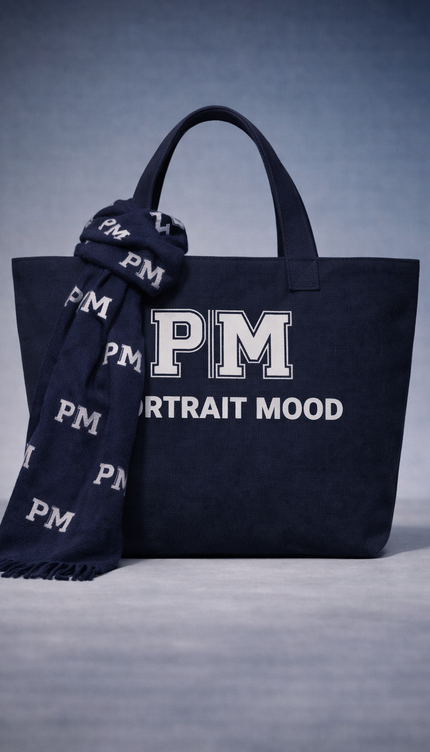 The P|M Monogram Essential Scarf - Midnight Edition