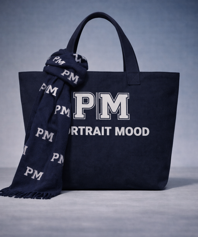 The P|M Monogram Essential Scarf - Midnight Edition