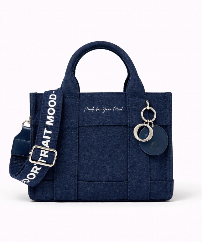 The P|M Daily Script Canvas Tote - Navy Edition