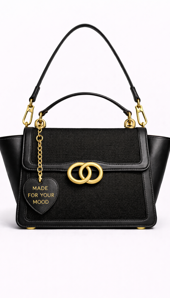 P|M ALLURE Top Handle - Noir & Gold Heart Edition