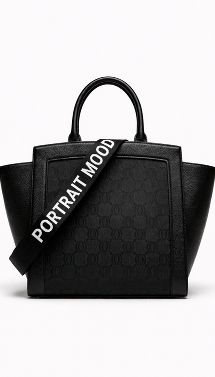 The P|M Legacy Winged Tote - Onyx Jacquard Edition