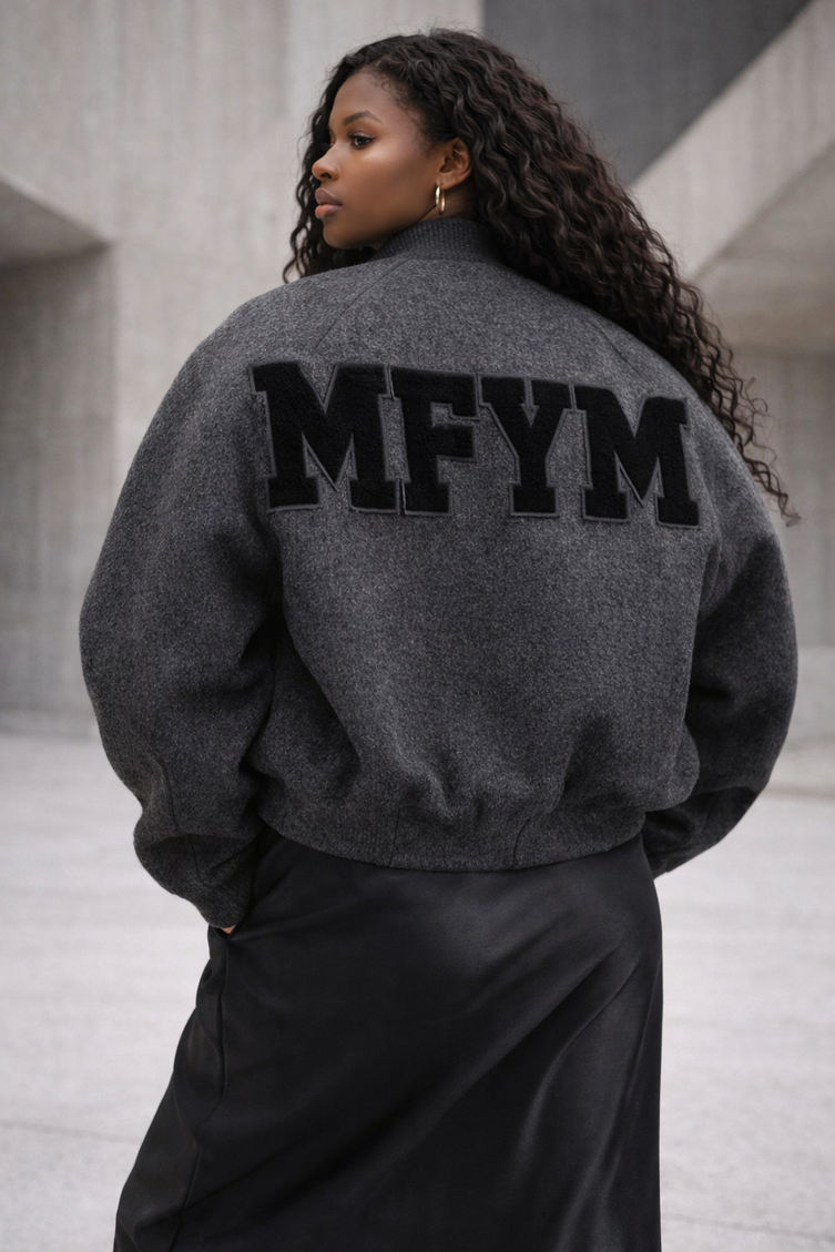 The P|M MFYM Wool Bomber - Charcoal Edition