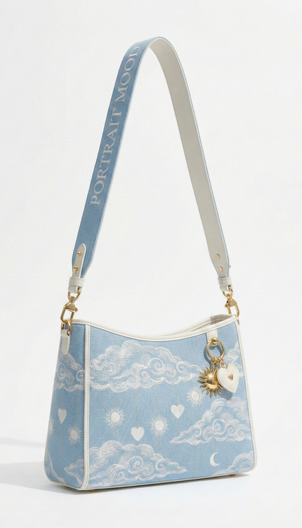 The P|M Aura Shoulder Bag - Céleste Toile Edition