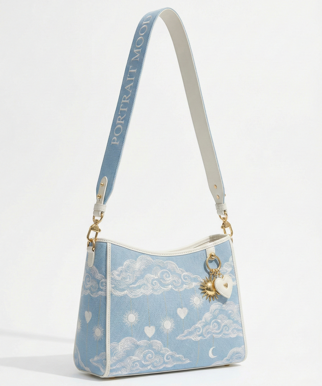 The P|M Aura Shoulder Bag - Céleste Toile Edition