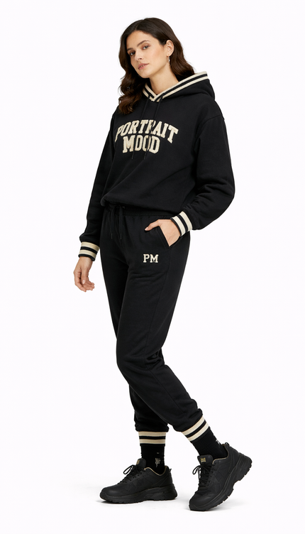 The Portrait Mood Noir Varsity Hoodie