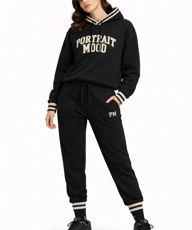 The Portrait Mood Noir Varsity Hoodie