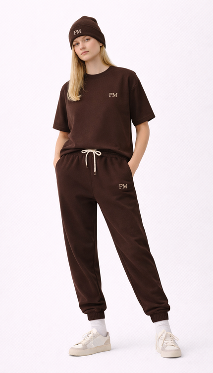 The PM Espresso Monogram Crew