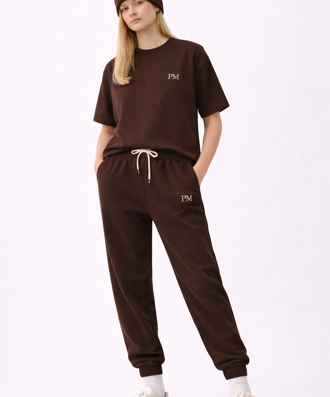 The PM Espresso Monogram Crew