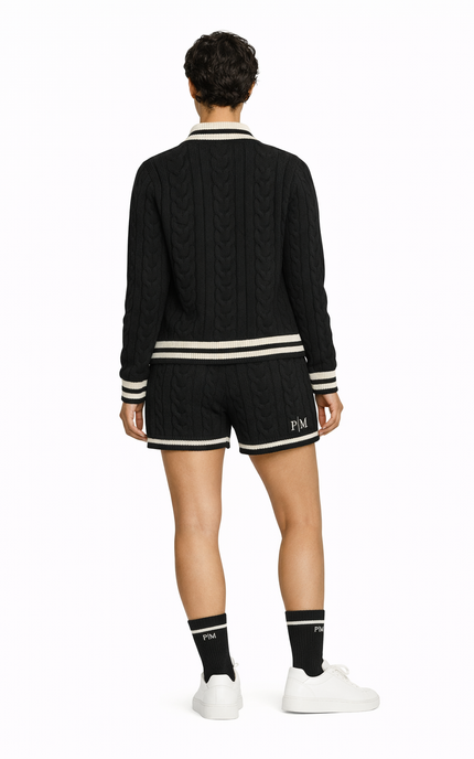 The PM Noir Heritage Cable Knit Short