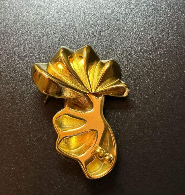 Aurora Bloom Studs – The Golden Petal Statement Earrings