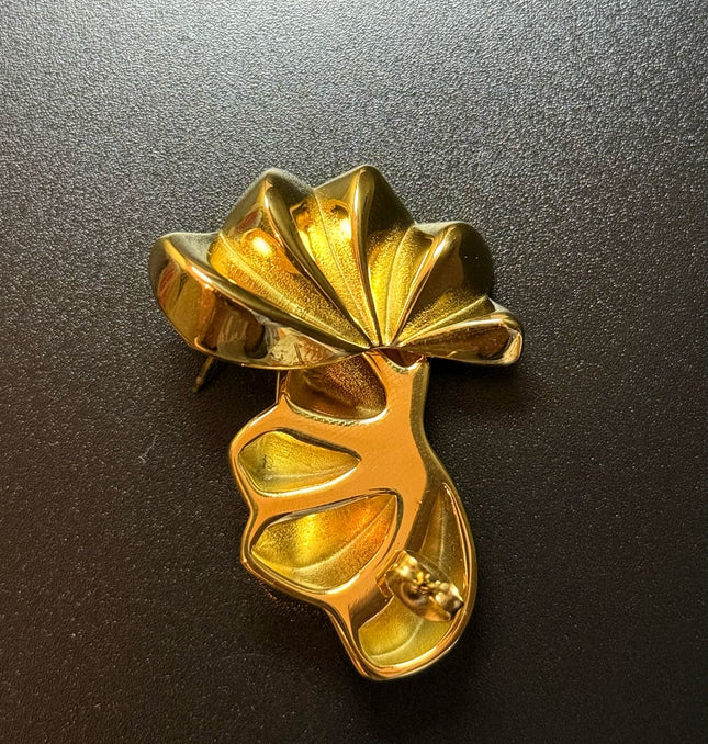 Aurora Bloom Studs – The Golden Petal Statement Earrings