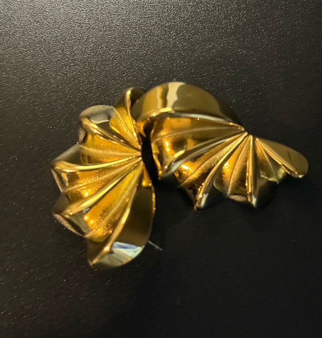 Aurora Bloom Studs – The Golden Petal Statement Earrings