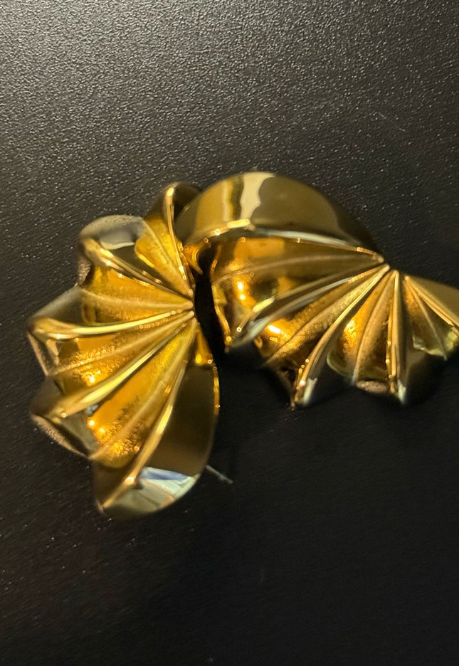 Aurora Bloom Studs – The Golden Petal Statement Earrings