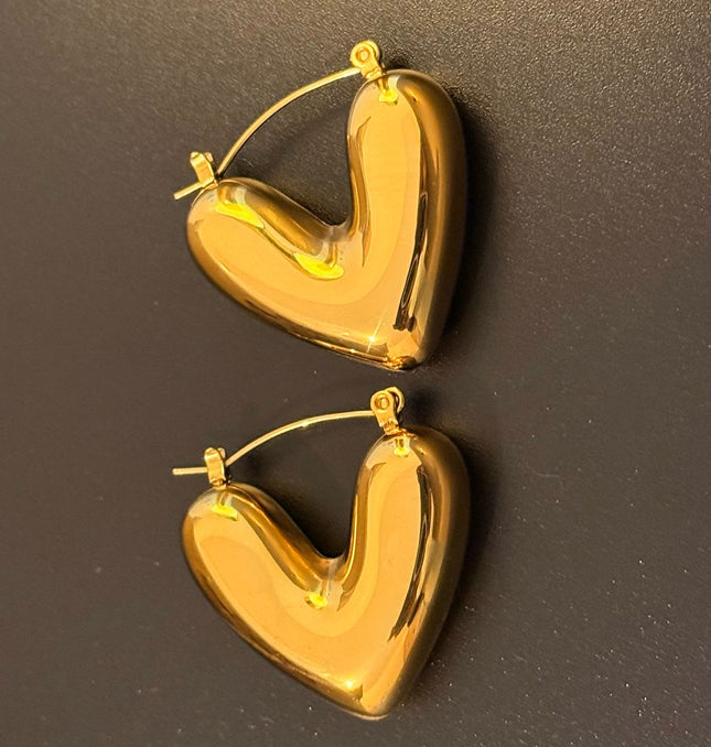 HEARTFELT HOOPS – PUFFED GOLD EDITION - EARRINGS