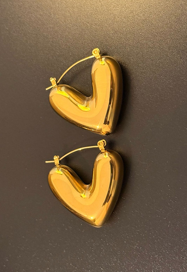 HEARTFELT HOOPS – PUFFED GOLD EDITION - EARRINGS