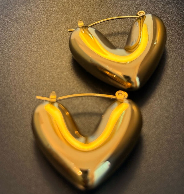 HEARTFELT HOOPS – PUFFED GOLD EDITION - EARRINGS