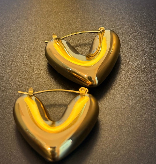 HEARTFELT HOOPS – PUFFED GOLD EDITION - EARRINGS