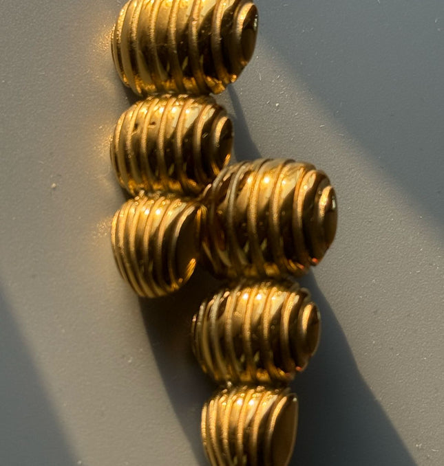Golden Cascade Earrings – Perfectly Layered Culture Elegance in Gold