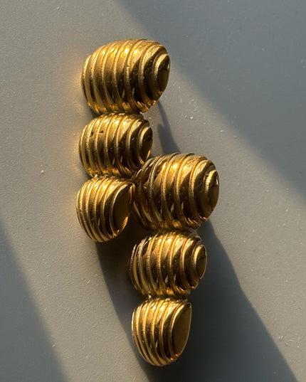 Golden Cascade Earrings – Perfectly Layered Culture Elegance in Gold