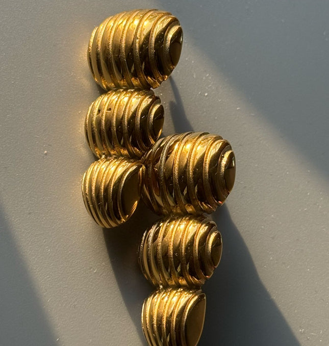 Golden Cascade Earrings – Perfectly Layered Culture Elegance in Gold