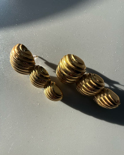 Golden Cascade Earrings – Perfectly Layered Culture Elegance in Gold