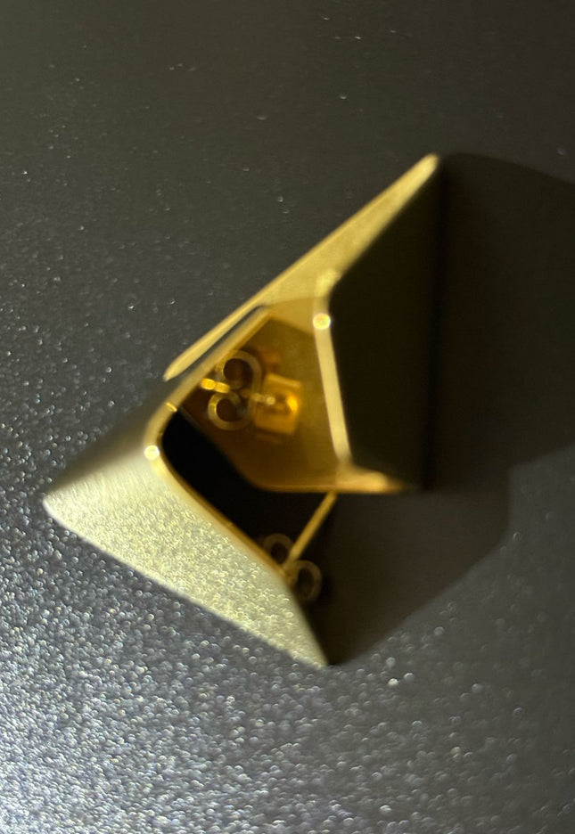 Origami Gold Earrings – Stun in triangle Motion