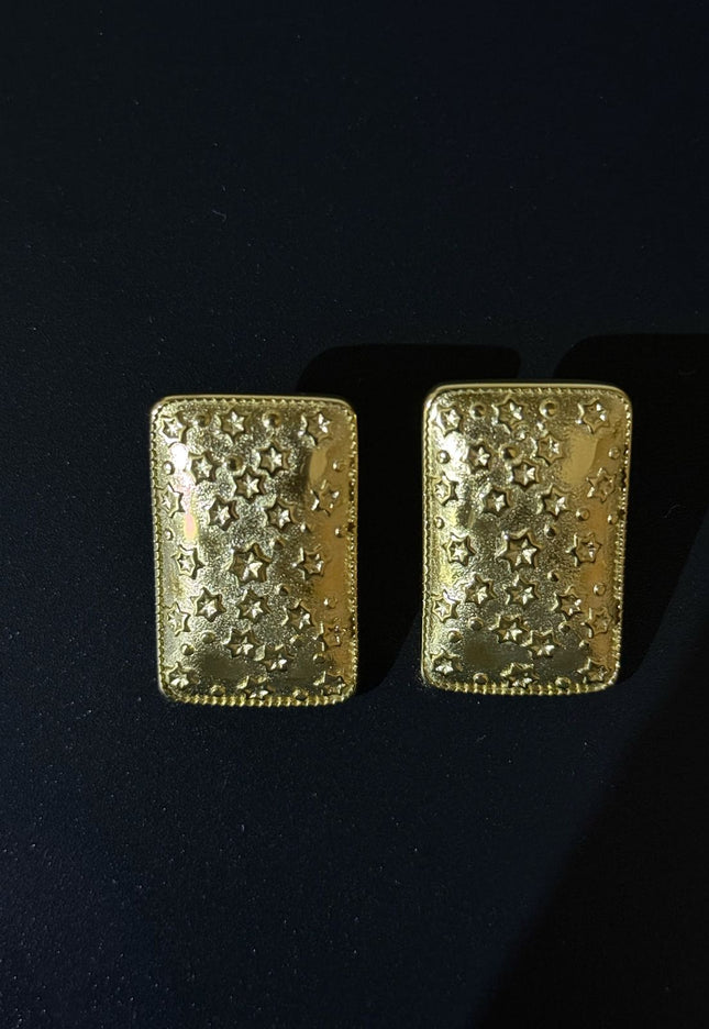 Celestial Dreams Earrings – A Gorgeous Luminous Starry Statement In Gold