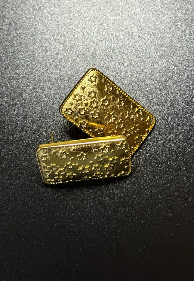 Celestial Dreams Earrings – A Gorgeous Luminous Starry Statement In Gold