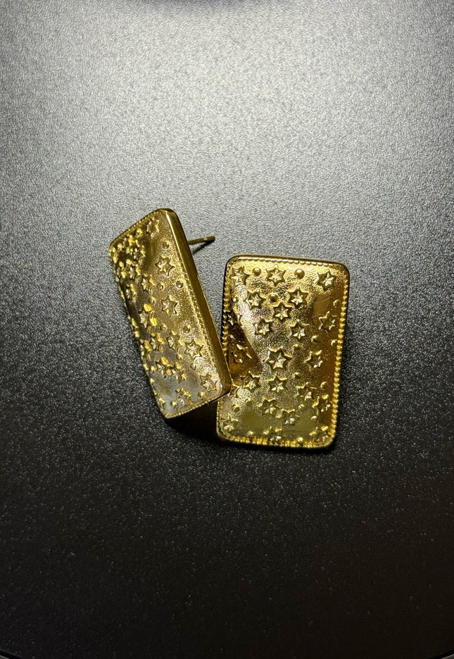 Celestial Dreams Earrings – A Gorgeous Luminous Starry Statement In Gold
