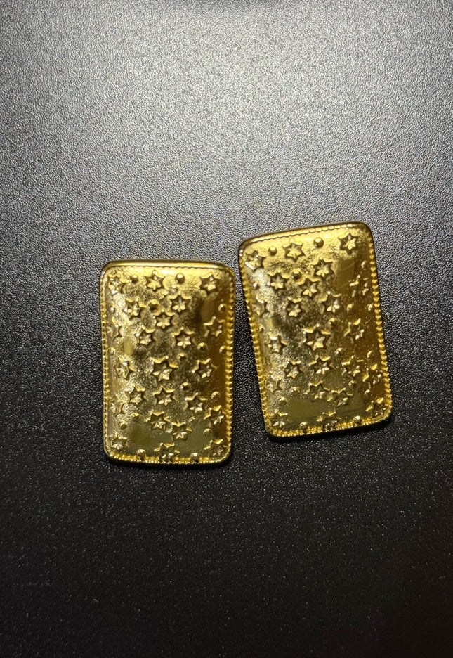 Celestial Dreams Earrings – A Gorgeous Luminous Starry Statement In Gold