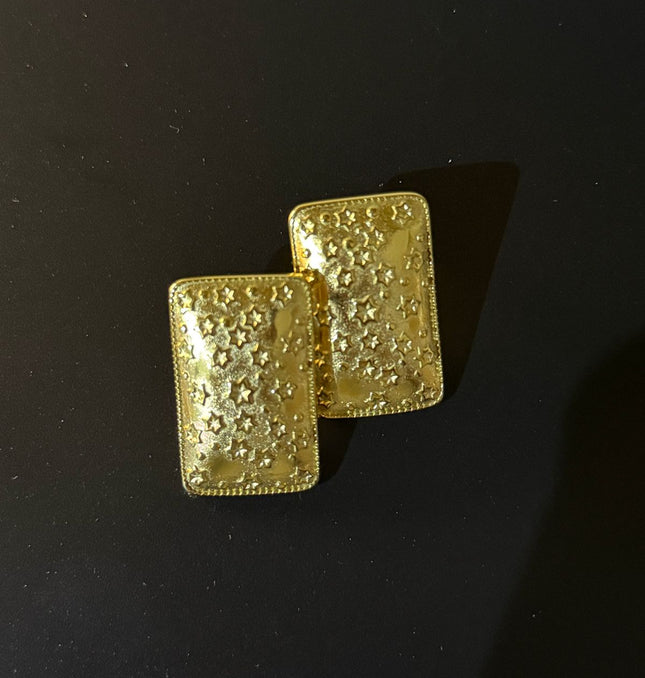 Celestial Dreams Earrings – A Gorgeous Luminous Starry Statement In Gold