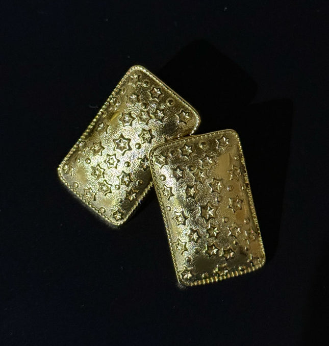 Celestial Dreams Earrings – A Gorgeous Luminous Starry Statement In Gold