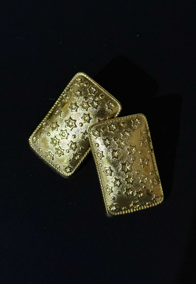 Celestial Dreams Earrings – A Gorgeous Luminous Starry Statement In Gold