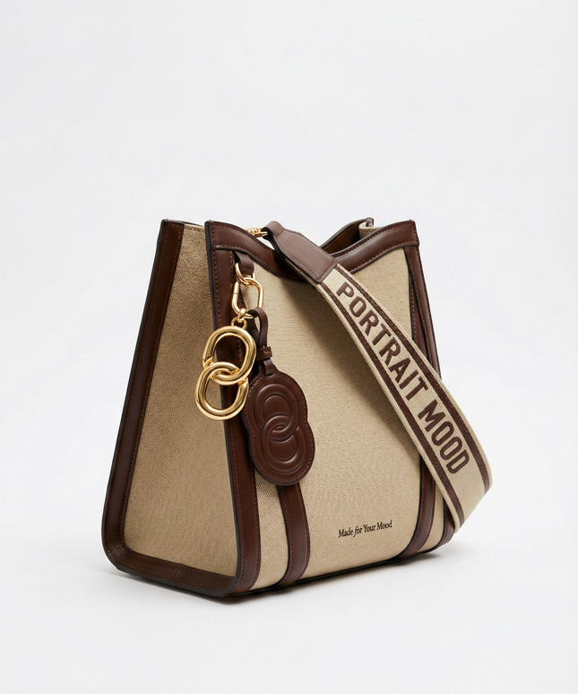 The P|M Framework Panelled Bucket Bag - Sand & Espresso Edition