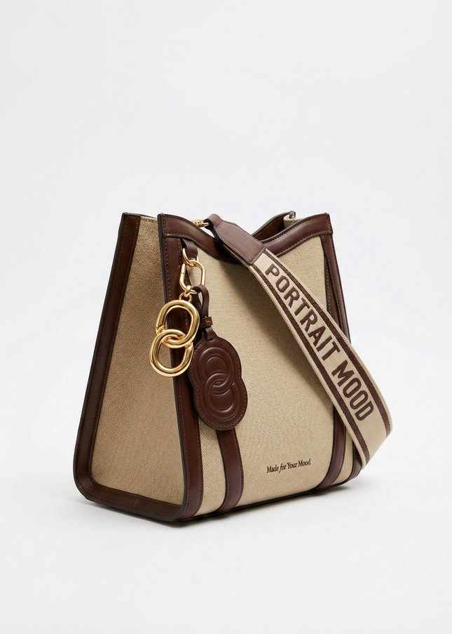 The P|M Framework Panelled Bucket Bag - Sand & Espresso Edition