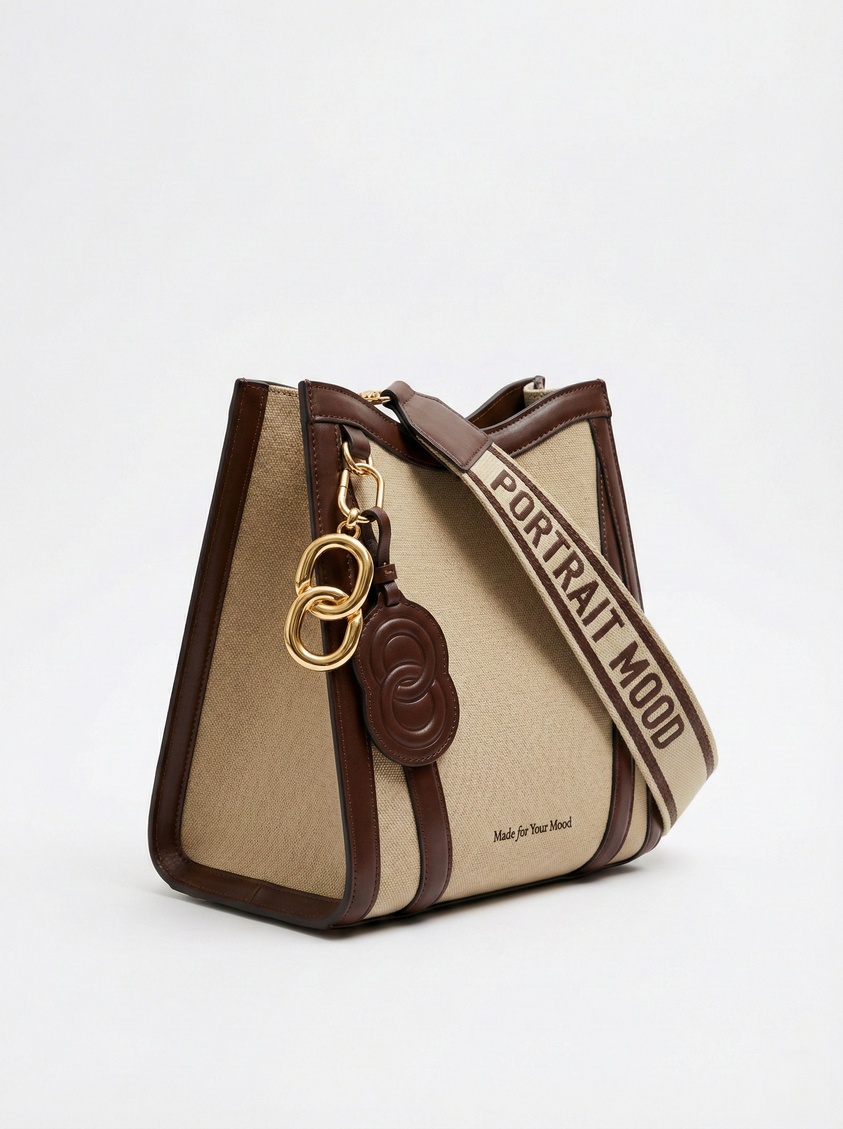The P|M Framework Panelled Bucket Bag - Sand & Espresso Edition