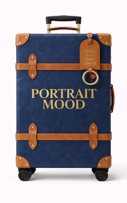 The P|M Voyager Rolling Trunk - Navy & Cognac Edition